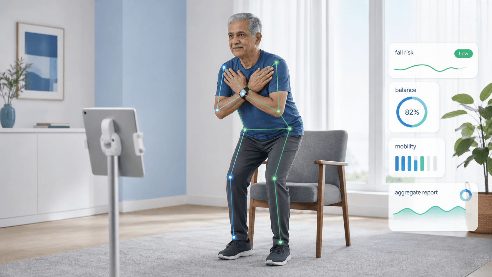 Active ageing program showing functional and fall-risk screening