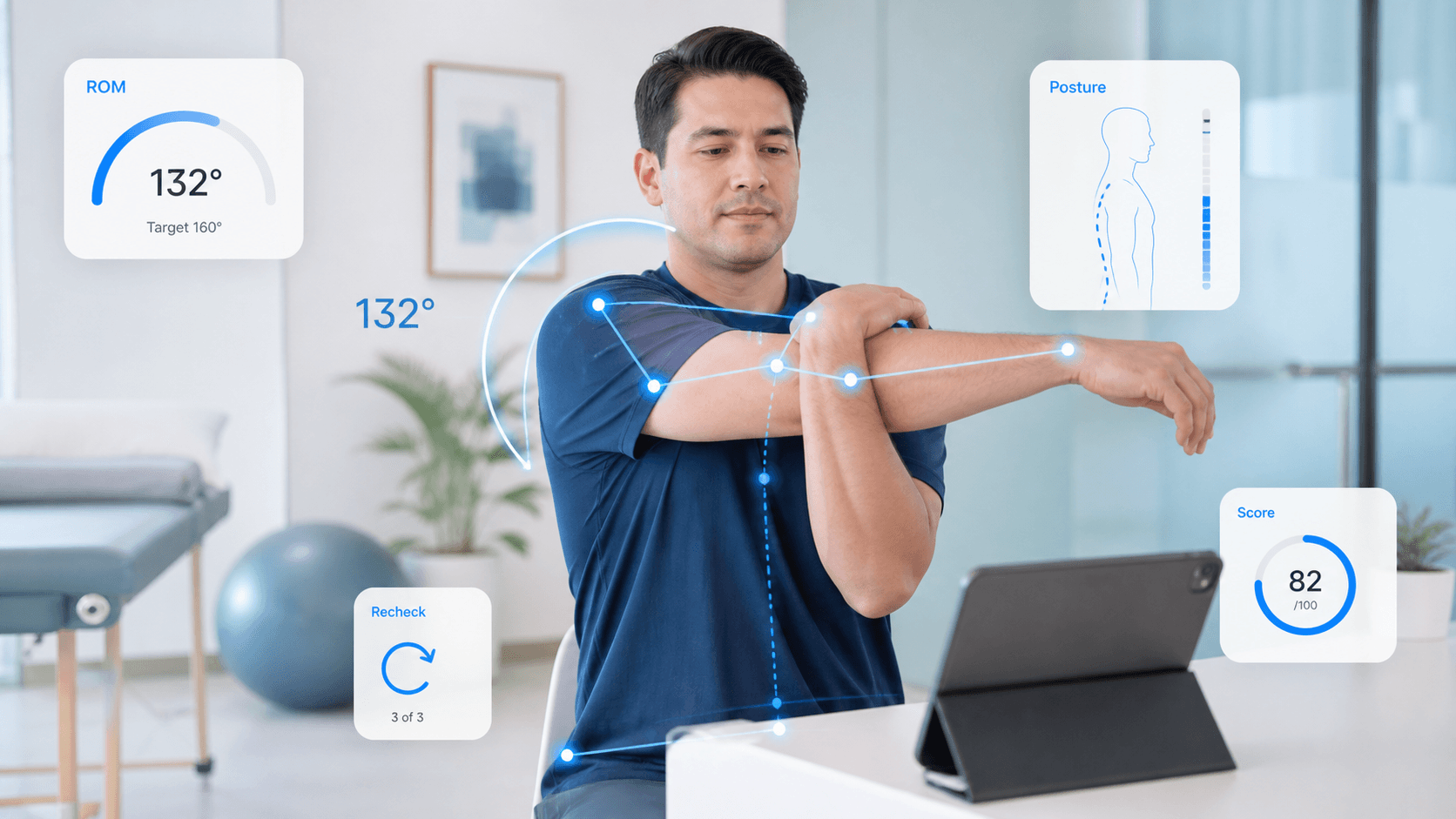 MSK health program showing range-of-motion screening